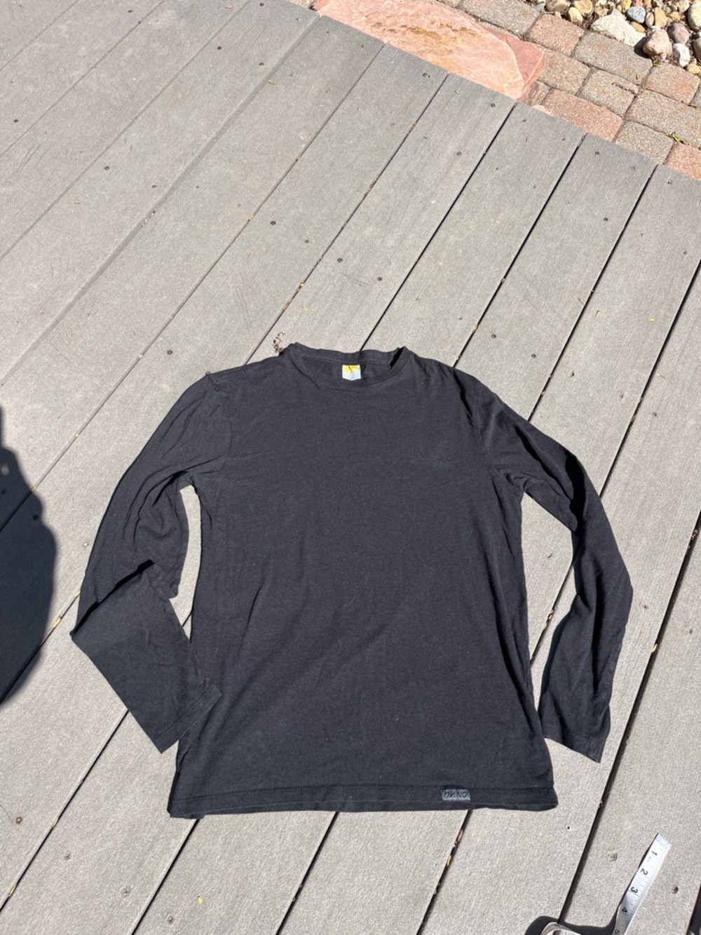Onno Men's Long Sleeve Bamboo  Crewneck Shirt - Black size S